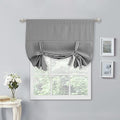NICETOWN Balloon Shades Curtain - Room Darkening Bathroom Balloon Valance Blackout Window Treatment Tie Up Blind for Kitchen (Silver Grey, Rod Pocket Single Panel, W40 x L54) by NICETOWN