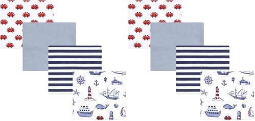 Hudson Baby Unisex Baby Cotton Flannel Receiving Blankets, Lighthouse, One Size (Pack of 2) by HudsonBaby