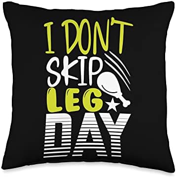 Thanksgiving I Don't Skip Leg Day Turkey Throw Pillow by Unknown