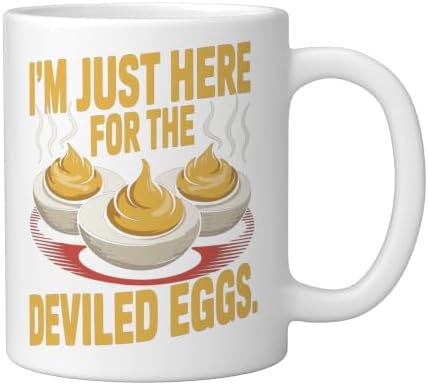 I’m Just Here for the Deviled Eggs Egg Expert Deviled Egg Ceramic Mug, White, 11oz - Image 2