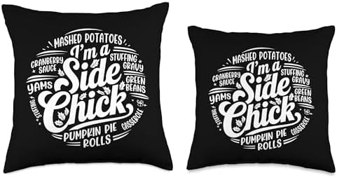 I'm A Side Chick, Grateful Thankful Blessed, Thanksgiving Throw Pillow - Image 3