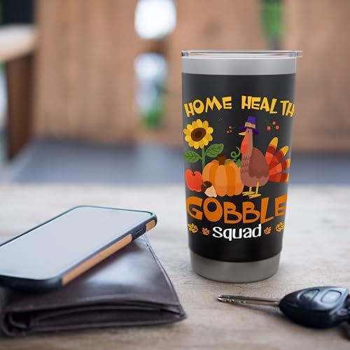 Home Health Gobble Squad Turkey Thanksgiving Stainless Steel Insulated Tumbler - Image 7