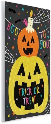 Boo to You Jack O Lanterns, 10 x 15 Inch Mounted Print on Wall Plaque