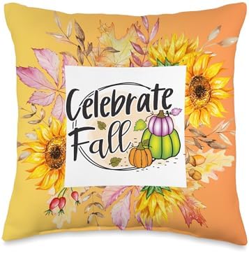 Fall Halloween autumn harvest Thanksgiving pumpkin season Throw Pillow by Unknown