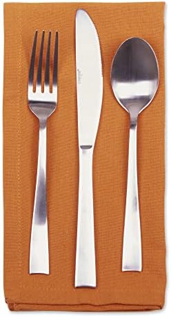 DII Solid Napkin Set Collection, 20x20, Pumpkin Spice, 6 Piece - Image 2