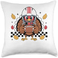 Retro Thanksgiving Turkey Football Toddler Boys Kids Throw Pillow by Unknown