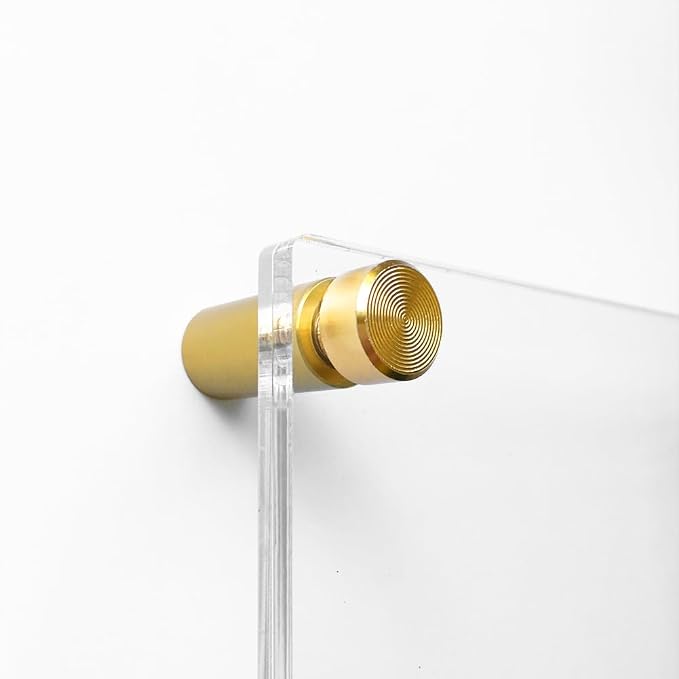 1" Gold Stainless Steel Mounting Hardware for Acrylic Floating Frames (Pack of 4) | 1" Gold Designer Grade Powder-Coated Aluminum Standoffs for Floating Frames, Corrosion-Resistant, with Screws & Anchors