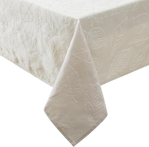 Laura Ashley Raised Embroidered Tablecloth, 60" x 144", Maple Taupe by LauraAshley
