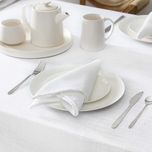 Laura Ashley Harper Set of 6 Napkins, 18" x 18", White - Image 4