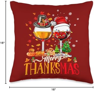 Most Likely To Christmas santa’s sleigh Merry Thanksmas Thanksgiving Christmas Ugly Xmas Pajamas Throw Pillow, 16x16, Multicolor - Image 4