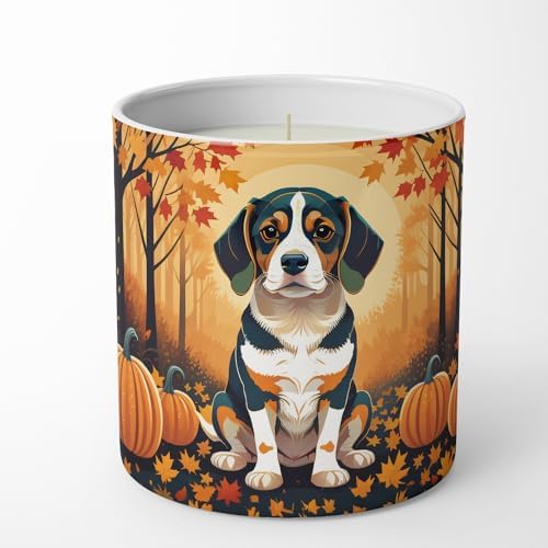 Caroline's Treasures DAC1014CDL Beagle Fall Decorative Soy Candle Nature Soy Wax Essential Oil Home Decor Ideal for Bedroom Kitchen Bath Office Gift, 10 oz - Image 4