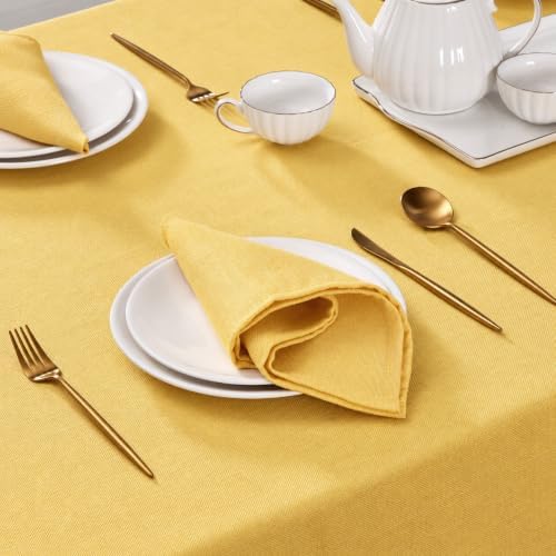 Laura Ashley Esme Decorative Tablecloth, 60" x 84", Yellow - Image 2