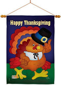 Breeze Decor Fall Tapestry Wood Dowel Set Rod Home Banner Textile Poster Flag Stand Pole Room Wall Scroll Hanging Pumpkins Happy Thanksgiving Turkey Indoor Decor, Autumn Gifts Made in USA by Breeze+Decor
