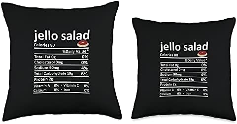 Jello Salad Nutrition Food Facts Thanksgiving Costume Xmas Throw Pillow - Image 3