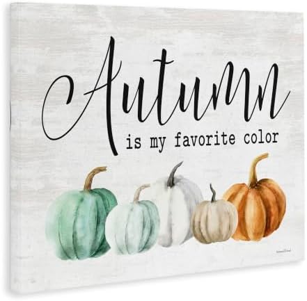 Stupell Industries 'Autumn's My Favorite Color Phrase Green'| Canvas Art - Image 2