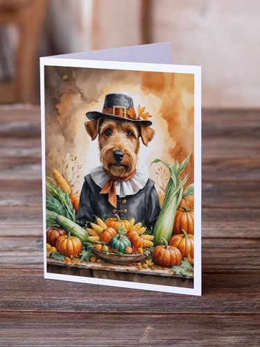 Caroline's Treasures Airedale Terrier Dogs Blank 5x7 Note Cards Set of 8 - Image 2