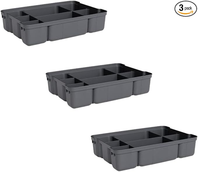 Superio Storage Container Organizing Tray for Superio Bin or Drawer Plastic Organize Sewing, Crafts, 3 Pack
