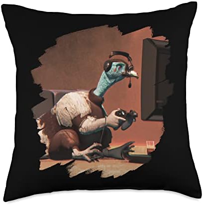 Funny Turkey Video Game Gamer Thanksgiving Turkey Throw Pillow by Unknown