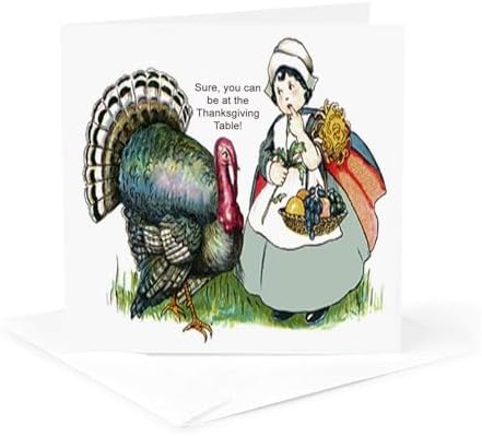 3dRose Vintage Thanksgiving Turkey and Girl - Greeting Cards, 6 x 6 inches, set of 12 (gc_36429_2) - Image 5