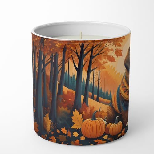 Caroline's Treasures DAC1028CDL Briard Fall Decorative Soy Candle Nature Soy Wax Essential Oil Home Decor Ideal for Bedroom Kitchen Bath Office Gift, 10 oz - Image 3