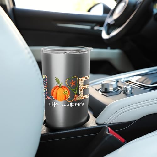 Love Home Health Nurse Life Thanksgiving Autumn Pumpkin Stainless Steel Insulated Tumbler - Image 6