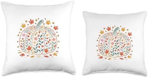 Fall Women Vintage Pumpkin Autumn Graphic Thanksgiving 2025 Throw Pillow - Image 3