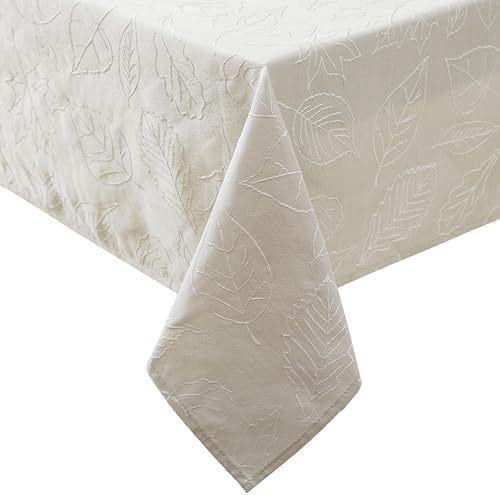 Laura Ashley Raised Embroidered Tablecloth, 60" x 84", Maple Taupe by LauraAshley