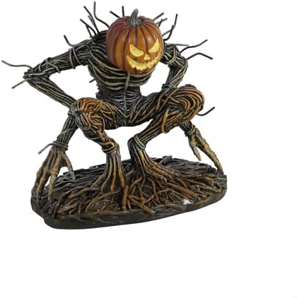 Department 56 Village Collection Accessories Halloween Scarecrow Grapevine of Wrath Figurine, 3.86 Inch, Multicolor