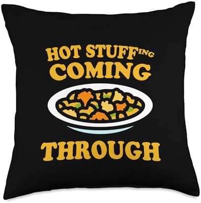 Hot Stuffing Coming Through Family Matching Thanksgiving Throw Pillow by Unknown