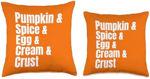 Thanksgiving Pumpkin Pie Ingredient List Funny Recipe Throw Pillow - Image 3