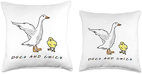 Duck And Chick Funny Quote Throw Pillow - Image 3
