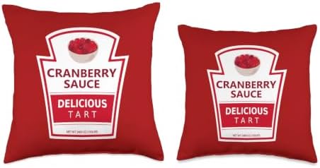 Lazy Costume Thanksgiving Cranberry Sauce Jar Throw Pillow - Image 3