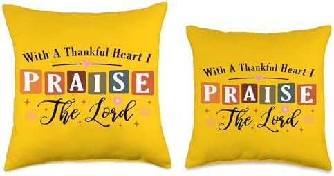Cute with A Thankful Heart Christian Faith Fall Thanksgiving Throw Pillow - Image 3
