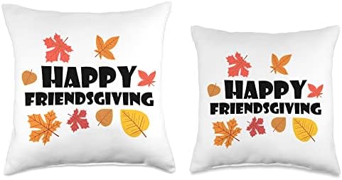 Happy Friendsgiving | Funny Thanksgiving Throw Pillow - Image 3