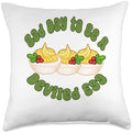 A Bad Day to Be a Deviled Egg Thanksgiving Humor Throw Pillow by Unknown