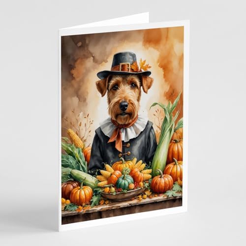 Caroline's Treasures Airedale Terrier Dogs Blank 5x7 Note Cards Set of 8 by CarolinesTreasures