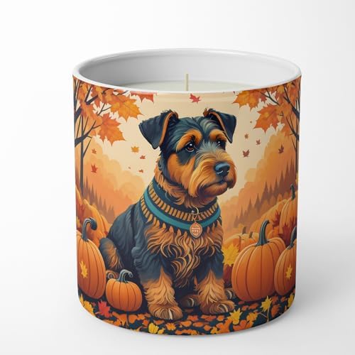 Caroline's Treasures DAC1003CDL Airedale Terrier Fall Decorative Soy Candle Nature Soy Wax Essential Oil Home Decor Ideal for Bedroom Kitchen Bath Office Gift, 10 oz - Image 4