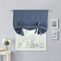 NICETOWN Fashion Thermal Insulated Blackout Curtains, Adjustable Tie Up Neutral Style Curtain for Living Room/Bedroom Window/Thanksgiving (Stone Blue, 1 Panel, W40 x L54) by NICETOWN
