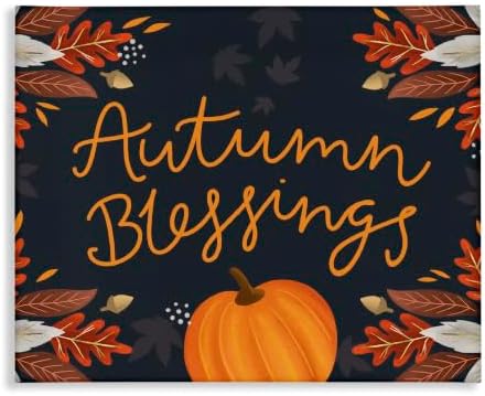 Autumn Blessings Fall Leaves, 30 x 40 Inch Canvas Wall Art by StupellIndustries