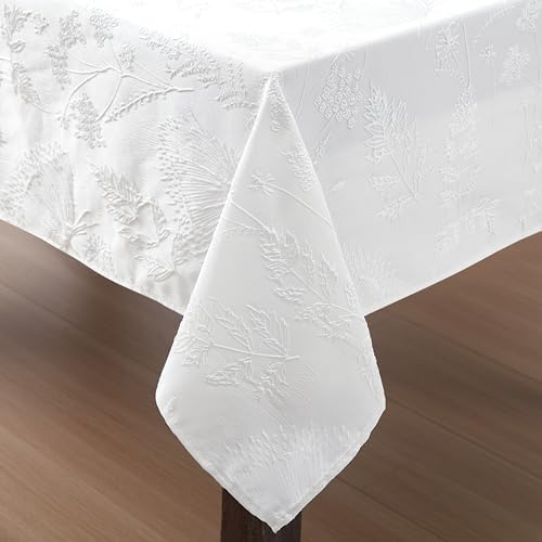 Laura Ashley Raised Embroidered Tablecloth, 60" x 102", Cynthia White - Image 5