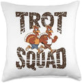 Trot Squad, Friendsgiving Squad Running Thanksgiving Throw Pillow by HadleyDesigns