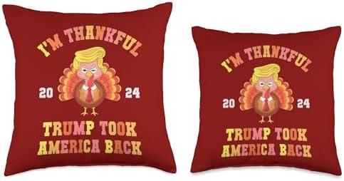 Victory I'M THANKFUL Trump Won Make Thanksgiving Great Again Throw Pillow - Image 3