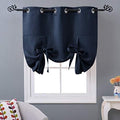 NICETOWN Blackout Roman Tie-up Shades - Bathroom/Farmhouse/Kitchen Curtain Thermal Insulated Window Blinds and Shades Curtain for Home (Navy, Grommet Top Panel, 46" W x 63" L) by NICETOWN