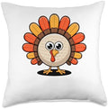 Thanksgiving Turkey Golf Golfing Golfer Throw Pillow by Unknown