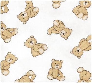 Hudson Baby Unisex Baby Cotton Poly Flannel Receiving Blankets, Teddy Bears, One Size - Image 3