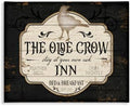 Halloween Crow Inn Rustic Sign, 30 x 40 Inch Canvas Wall Art