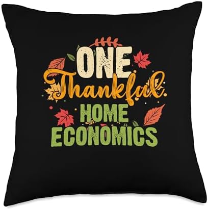 Thanksgiving Holiday Gifts and Designs One Thankful Home Economics Teacher Thanksgiving Throw Pillow, 18x18, Multicolor by Unknown