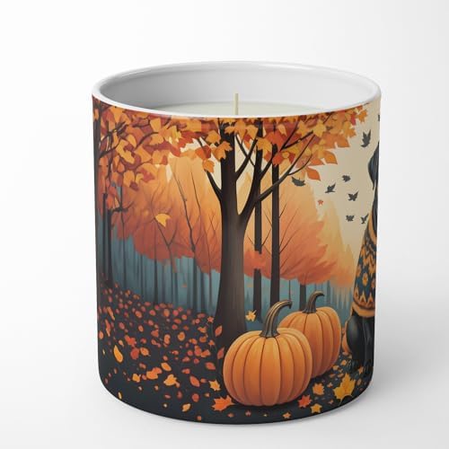 Caroline's Treasures DAC1064CDL Black Pug Fall Decorative Soy Candle Nature Soy Wax Essential Oil Home Decor Ideal for Bedroom Kitchen Bath Office Gift, 10 oz - Image 3