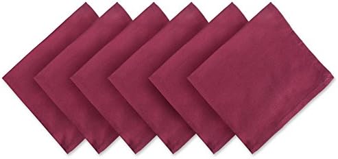 DII Solid Napkin Set Collection, 20x20, Wine, 6 Piece by DII