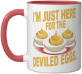 I’m Just Here for the Deviled Eggs Egg Expert Deviled Egg Ceramic Mug, Red/White, 11oz by Unknown